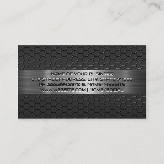 Vrachtwagen en zuilen | Industriële staal Visitekaartje (Achterkant)