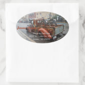 Vrachtwagen & Fiets/Jerome AZ Envelopverbindingen Ovale Sticker (Tas)