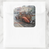  Vrachtwagen & Fiets/Jerome AZ Envelopverbindingen Vierkante Sticker (Tas)