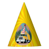 Vrachtwagen Gelukkige Verjaardag Achttien Wheeler Feesthoedjes (Voorkant)