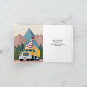 Vrachtwagen Gelukkige Verjaardagspartij Grappig Ve Bedankkaart (Binnen)