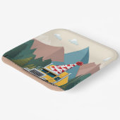 Vrachtwagen Gelukkige Verjaardagspartij Grappig Ve Papieren Bordje (Gebogen)