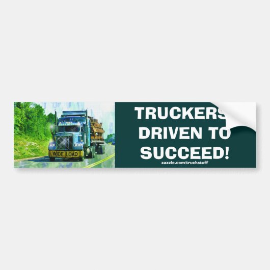 VRACHTWAGEN GROTE RIG TRUCKERS BUMPERSTICKER (Voorkant)