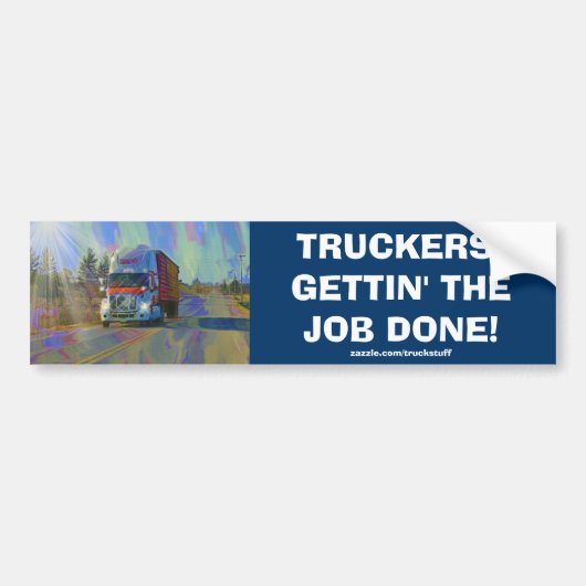 VRACHTWAGEN GROTE RIG TRUCKERS Cadeaus Bumpersticker (Voorkant)