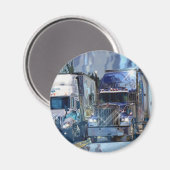VRACHTWAGEN GROTE RIG TRUCKERS Cadeaus Magneet (Voorkant / Achterkant)