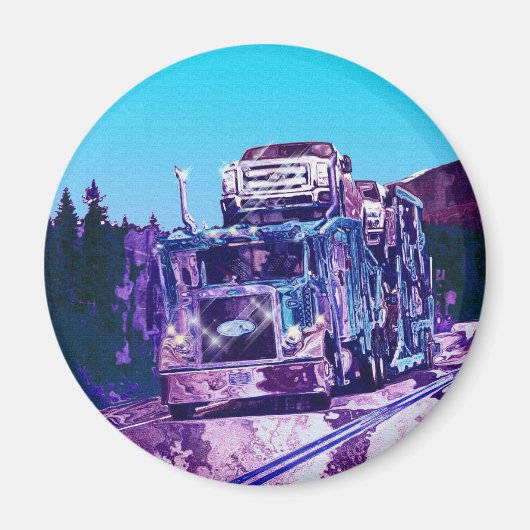 VRACHTWAGEN GROTE RIG TRUCKERS Cadeaus Magneet (Voorkant)