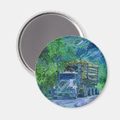 VRACHTWAGEN GROTE RIG TRUCKERS Cadeaus Magneet (Voorkant / Achterkant)