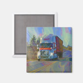 VRACHTWAGEN GROTE RIG TRUCKERS Cadeaus Magneet (Voorkant / Achterkant)