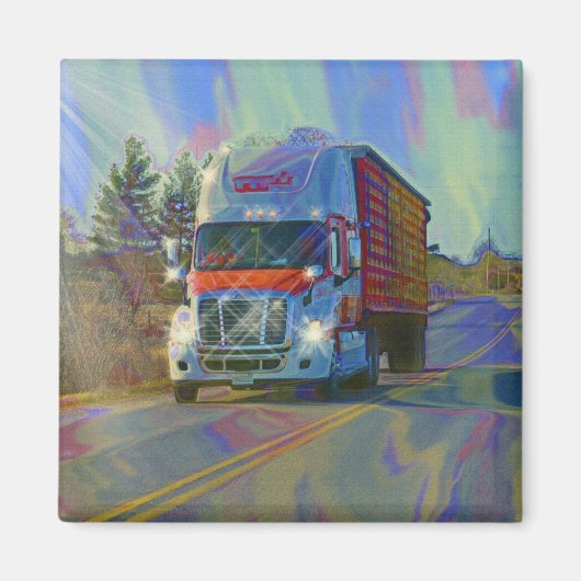 VRACHTWAGEN GROTE RIG TRUCKERS Cadeaus Magneet (Voorkant)