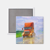 VRACHTWAGEN GROTE RIG TRUCKERS Cadeaus Magneet (Voorkant / Achterkant)