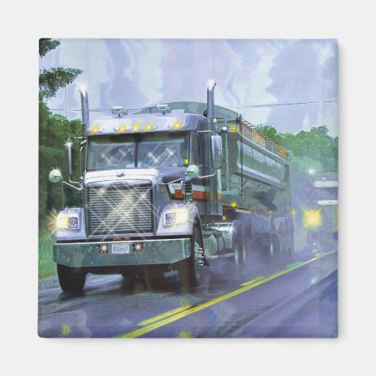 VRACHTWAGEN GROTE RIG TRUCKERS Cadeaus Magneet (Voorkant)