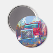 VRACHTWAGEN GROTE RIG TRUCKERS Cadeaus Magneet (Voorkant / Achterkant)