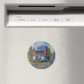 VRACHTWAGEN GROTE RIG TRUCKERS Cadeaus Magneet (Insitu (Vaatwasser))