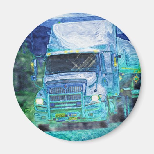 VRACHTWAGEN GROTE RIG TRUCKERS Cadeaus Magneet (Voorkant)