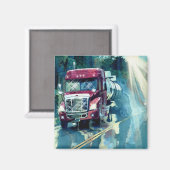 VRACHTWAGEN GROTE RIG TRUCKERS Cadeaus Magneet (Voorkant / Achterkant)