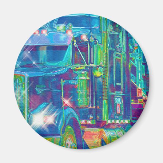 VRACHTWAGEN GROTE RIG TRUCKERS Cadeaus Magneet (Voorkant)