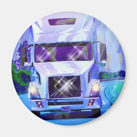 VRACHTWAGEN GROTE RIG TRUCKERS Cadeaus Magneet (Voorkant)