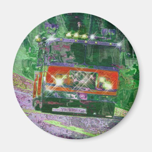 VRACHTWAGEN GROTE RIG TRUCKERS Cadeaus Magneet (Voorkant)