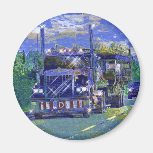 VRACHTWAGEN GROTE RIG TRUCKERS Cadeaus Magneet (Voorkant)