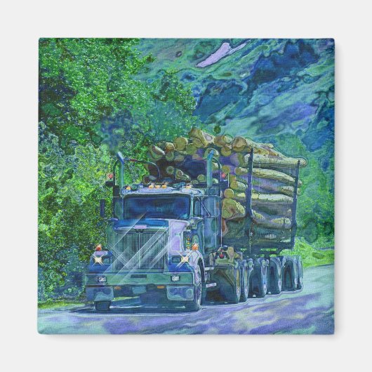 VRACHTWAGEN GROTE RIG TRUCKERS Cadeaus Magneet (Voorkant)