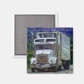 VRACHTWAGEN GROTE RIG TRUCKERS Cadeaus Magneet (Voorkant / Achterkant)