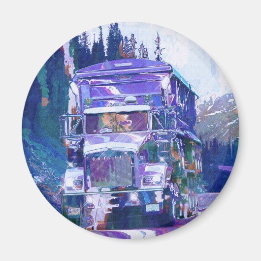 VRACHTWAGEN GROTE RIG TRUCKERS Cadeaus Magneet (Voorkant)