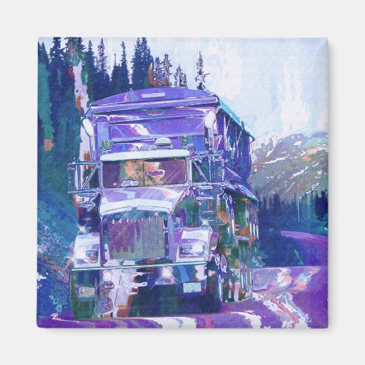 VRACHTWAGEN GROTE RIG TRUCKERS Cadeaus Magneet (Voorkant)