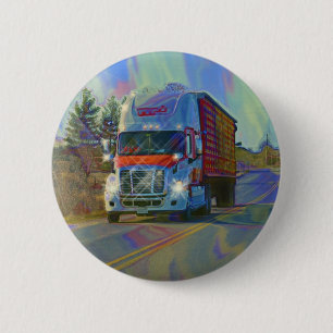 VRACHTWAGEN GROTE RIG TRUCKERS Cadeaus Ronde Button 5,7 Cm