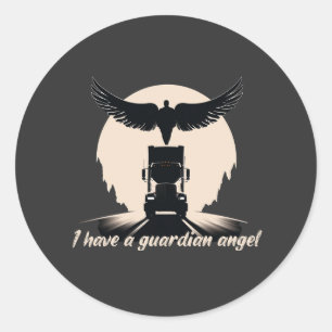 Vrachtwagen Guardian Angel Protection Faith Road J Ronde Sticker