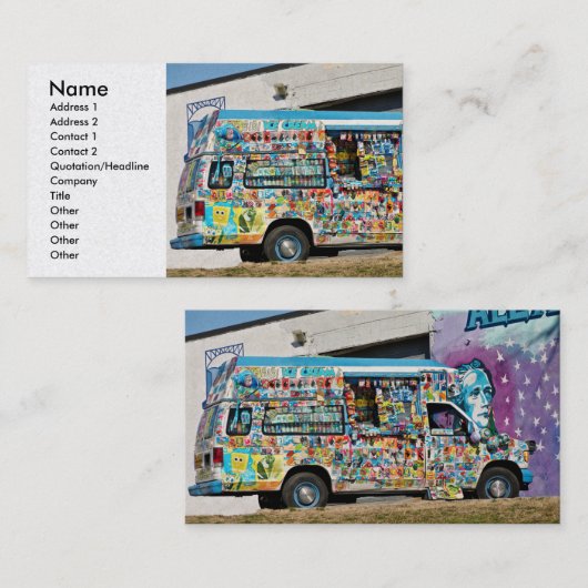 Vrachtwagen - IJs - IJs hoofdpijn Visitekaartje (Voorkant / Achterkant)