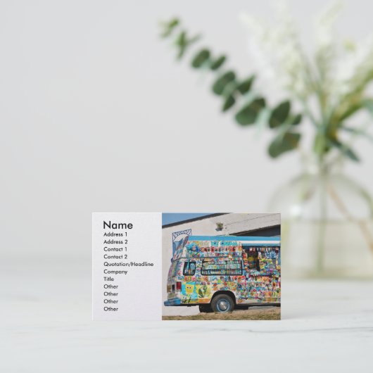 Vrachtwagen - IJs - IJs hoofdpijn Visitekaartje (Staand voorkant)