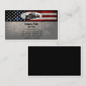 Vrachtwagen in Amerikaanse vlag Achtergrond Visitekaartje (Voorkant / Achterkant)