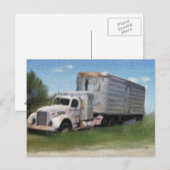 Vrachtwagen in een Briefkaart ter plaatse (Voorkant / Achterkant)