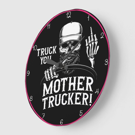 Vrachtwagen je moeder trucker schedel! grote klok (Hoek)