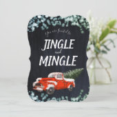 Vrachtwagen Jingle Mingle Kerstfeest Kaart (Staand voorkant)