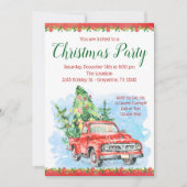 Vrachtwagen Kerst Feest Uitnodigingen (Voorkant)