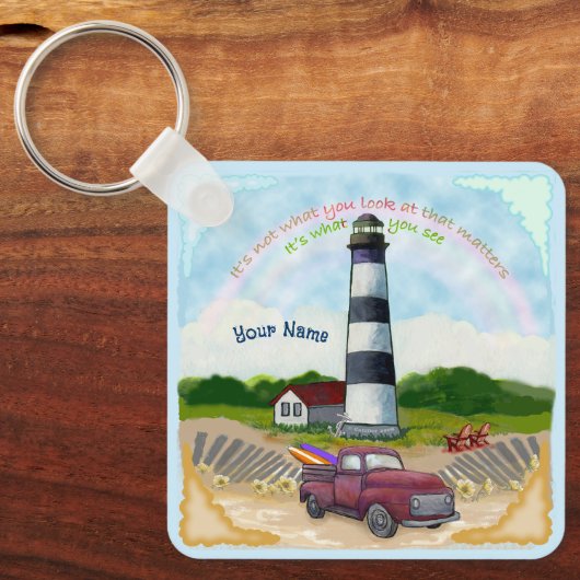 Vrachtwagen keuze vuurtoren sleutelhanger (Voorkant)