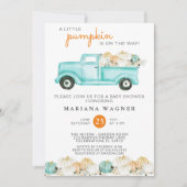 Vrachtwagen Kleine Pompoen Genderneutraal Baby sho Kaart (Voorkant)