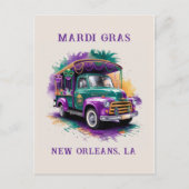  vrachtwagen Mardi Gras Briefkaart (Voorkant)
