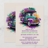  vrachtwagen Mardi Gras Kaart (Voorkant / Achterkant)