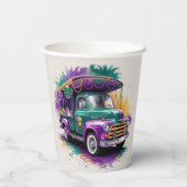  vrachtwagen Mardi Gras Papieren Bekers (Achterkant)