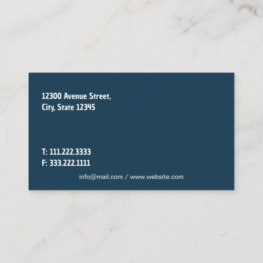 Vrachtwagen mechanische service visitekaartje (Achterkant)