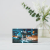 Vrachtwagen mechanische service visitekaartje (Staand voorkant)