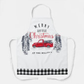  vrachtwagen Merry Little Kerstbuffalo Pset Schort (Voorkant)