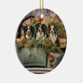  vrachtwagen met Australian Shepherds Ornament (Rechts)