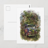 vrachtwagen met bloemen briefkaart (Voorkant / Achterkant)
