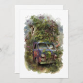 vrachtwagen met bloemen kaart (Voorkant / Achterkant)