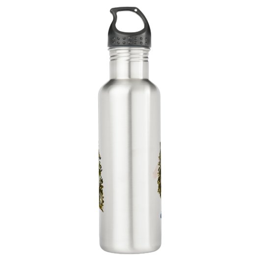 Vrachtwagen met boom en dieren en bomen bergen waterfles  (Achterkant)