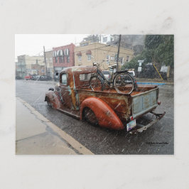  vrachtwagen met fiets/Jerome, Arizona Briefkaart