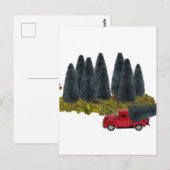 vrachtwagen met kerstboom briefkaart (Voorkant / Achterkant)